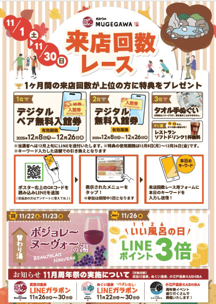 ♨️来店回数レース開催♨️
