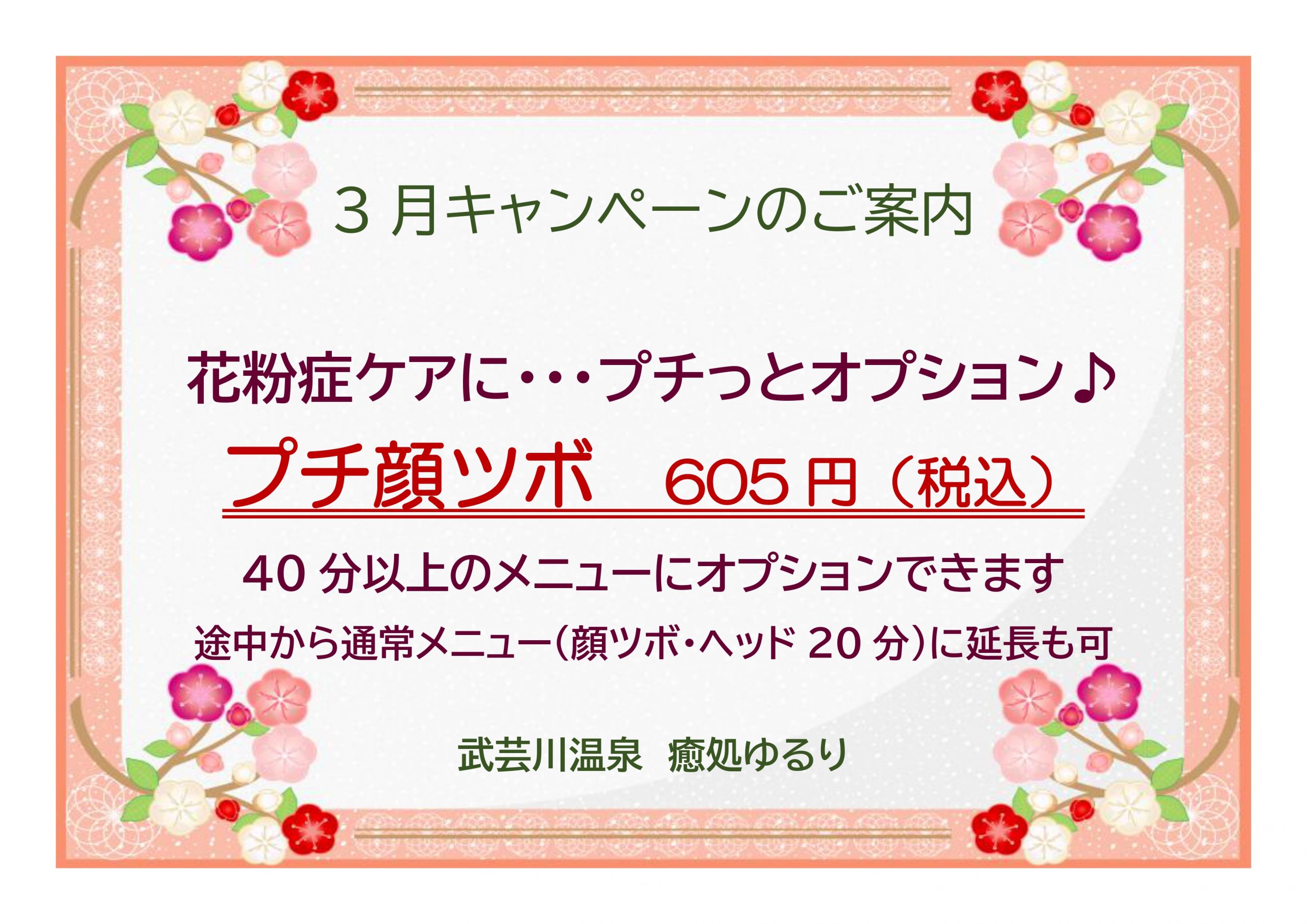 3月のキャンペーン情報